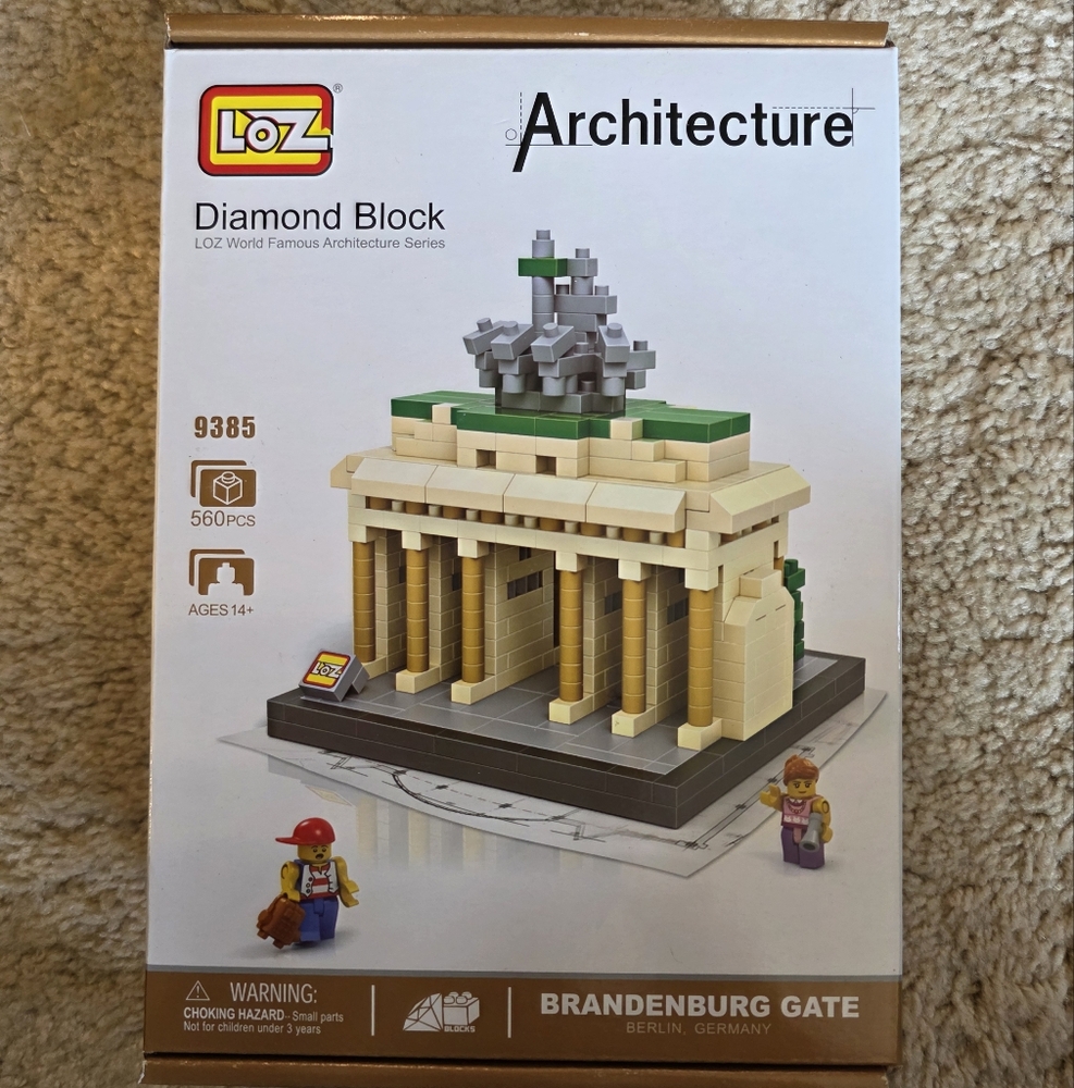 New Loz Architecture Building Diamond Block 9385 560 Pieces BRANDENBURG GATE